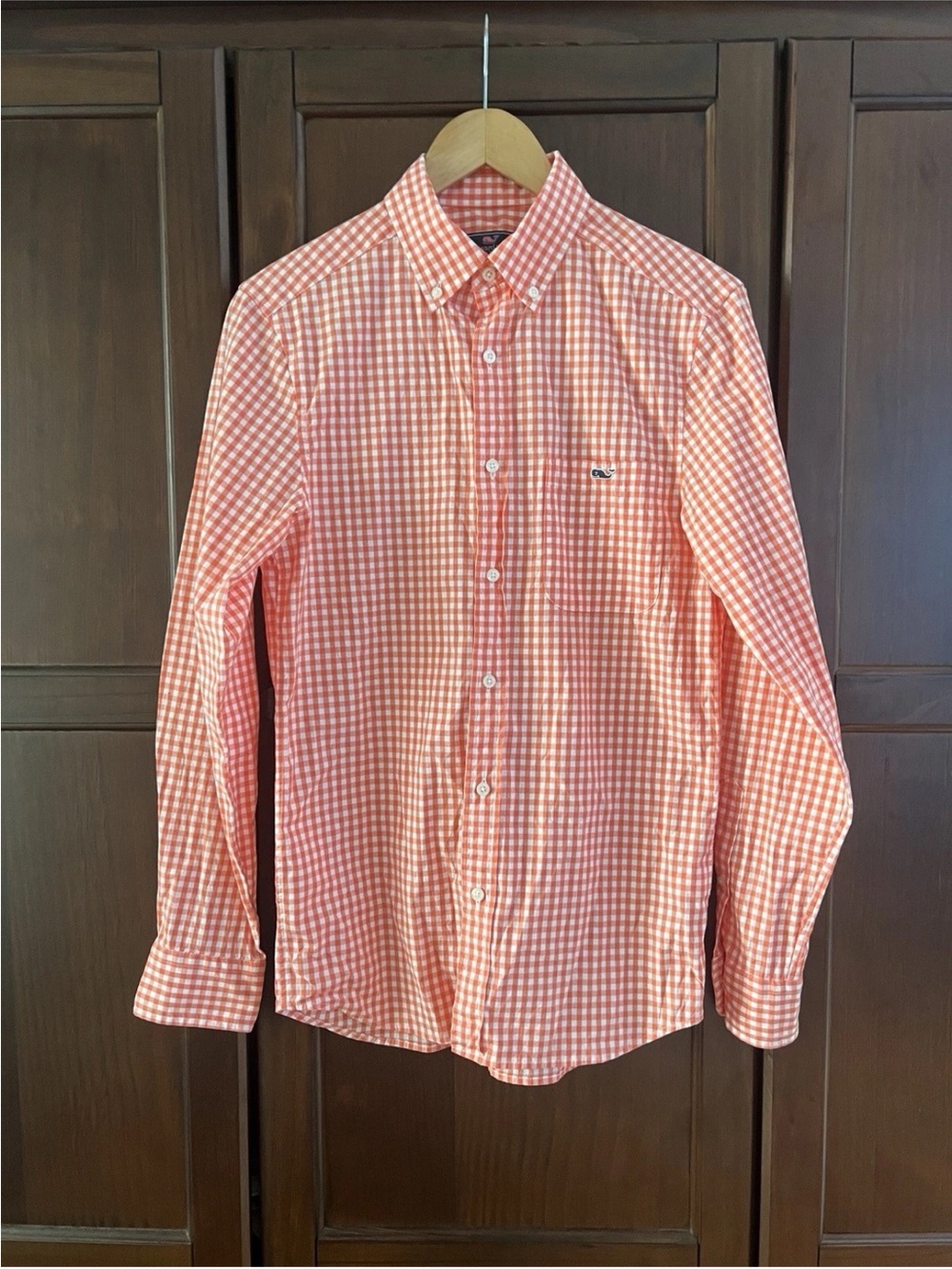 Classic Preppy Fisherman New England Summer Gingham Button Down Men’s XS